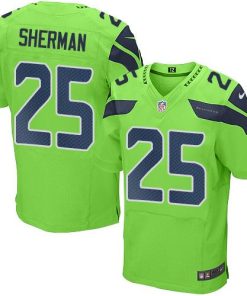 Nike Seattle Seahawks #25 Richard Sherman Green Men's Stitched NFL Elite Rush Jersey Men's