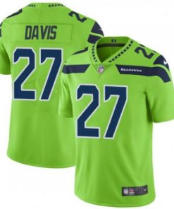 Nike Seattle Seahawks #27 Mike Davis Green Men's Stitched NFL Limited Rush Jersey Men's