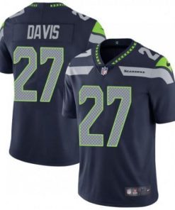 Nike Seattle Seahawks #27 Mike Davis Steel Blue Team Color Men's Stitched NFL Vapor Untouchable Limited Jersey Men's