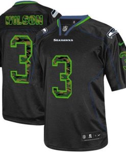 Nike Seattle Seahawks #3 Russell Wilson Black Men's Stitched NFL Elite Camo Fashion Jersey Men's