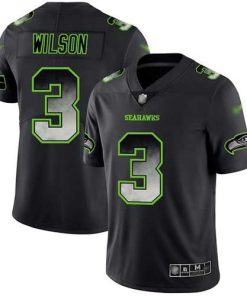 Nike Seattle Seahawks #3 Russell Wilson Black Men's Stitched NFL Vapor Untouchable Limited Smoke Fashion Jersey Men's