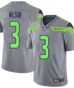 Nike Seattle Seahawks #3 Russell Wilson Gray Men's Stitched NFL Limited Inverted Legend Jersey Men's