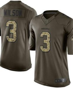 Nike Seattle Seahawks #3 Russell Wilson Green Men's Stitched NFL Limited 2015 Salute To Service Jersey Men's