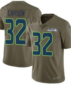 Nike Seattle Seahawks #32 Chris Carson Olive Men's Stitched NFL Limited 2017 Salute To Service Jersey Men's