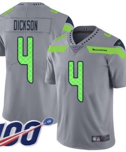 Nike Seattle Seahawks #4 Michael Dickson Gray Men's Stitched NFL Limited Inverted Legend 100th Season Jersey Men's