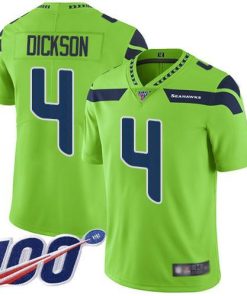 Nike Seattle Seahawks #4 Michael Dickson Green Men's Stitched NFL Limited Rush 100th Season Jersey Men's