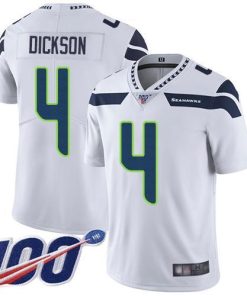 Nike Seattle Seahawks #4 Michael Dickson White Men's Stitched NFL 100th Season Vapor Limited Jersey Men's