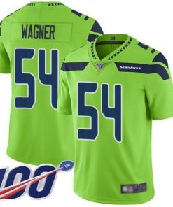 Nike Seattle Seahawks #54 Bobby Wagner Green Men's Stitched NFL Limited Rush 100th Season Jersey Men's