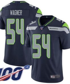 Nike Seattle Seahawks #54 Bobby Wagner Steel Blue Team Color Men's Stitched NFL 100th Season Vapor Limited Jersey Men's