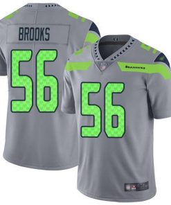 Nike Seattle Seahawks #56 Jordyn Brooks Gray Men's Stitched NFL Limited Inverted Legend Jersey Men's