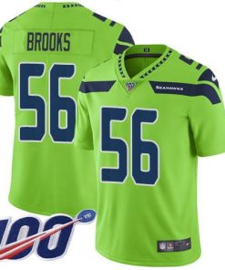 Nike Seattle Seahawks #56 Jordyn Brooks Green Men's Stitched NFL Limited Rush 100th Season Jersey Men's