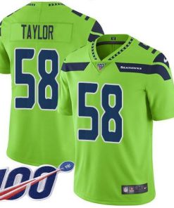 Nike Seattle Seahawks #58 Darrell Taylor Green Men's Stitched NFL Limited Rush 100th Season Jersey Men's