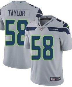 Nike Seattle Seahawks #58 Darrell Taylor Grey Alternate Men's Stitched NFL Vapor Untouchable Limited Jersey Men's