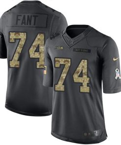 Nike Seattle Seahawks #74 George Fant Black Men's Stitched NFL Limited 2016 Salute to Service Jersey Men's