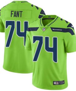 Nike Seattle Seahawks #74 George Fant Green Men's Stitched NFL Limited Rush Jersey Men's