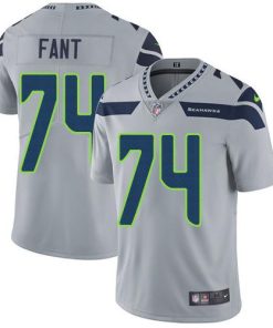 Nike Seattle Seahawks #74 George Fant Grey Alternate Men's Stitched NFL Vapor Untouchable Limited Jersey Men's