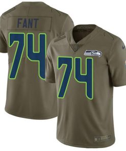 Nike Seattle Seahawks #74 George Fant Olive Men's Stitched NFL Limited 2017 Salute to Service Jersey Men's