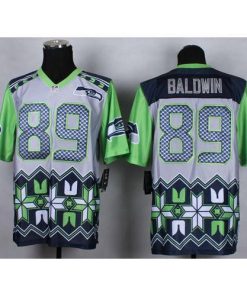 Nike Seattle Seahawks #89 Doug Baldwin Grey Men's Stitched NFL Elite Noble Fashion Jersey Men's