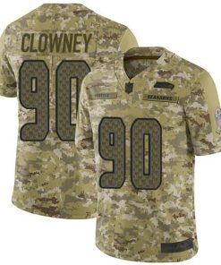 Nike Seattle Seahawks #90 Jadeveon Clowney Camo Men's Stitched NFL Limited 2018 Salute To Service Jersey Men's