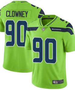 Nike Seattle Seahawks #90 Jadeveon Clowney Green Men's Stitched NFL Limited Rush Jersey Men's