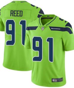 Nike Seattle Seahawks #91 Jarran Reed Green Men's Stitched NFL Limited Rush Jersey Men's