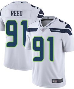 Nike Seattle Seahawks #91 Jarran Reed White Men's Stitched NFL Vapor Untouchable Limited Jersey Men's
