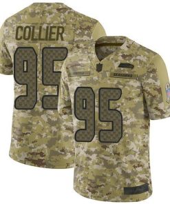 Nike Seattle Seahawks #95 L.J. Collier Camo Men's Stitched NFL Limited 2018 Salute To Service Jersey Men's