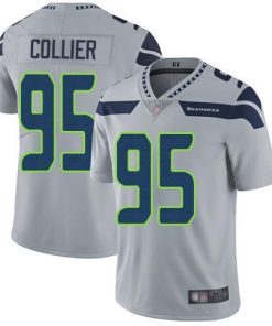 Nike Seattle Seahawks #95 L.J. Collier Grey Alternate Men's Stitched NFL Vapor Untouchable Limited Jersey Men's
