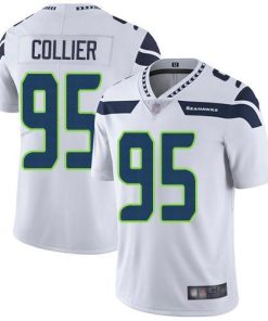 Nike Seattle Seahawks #95 L.J. Collier White Men's Stitched NFL Vapor Untouchable Limited Jersey Men's