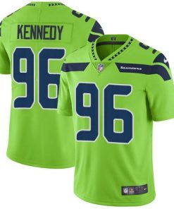Nike Seattle Seahawks #96 Cortez Kennedy Green Men's Stitched NFL Limited Rush Jersey Men's