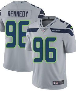Nike Seattle Seahawks #96 Cortez Kennedy Grey Alternate Men's Stitched NFL Vapor Untouchable Limited Jersey Men's