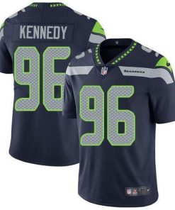 Nike Seattle Seahawks #96 Cortez Kennedy Steel Blue Team Color Men's Stitched NFL Vapor Untouchable Limited Jersey Men's