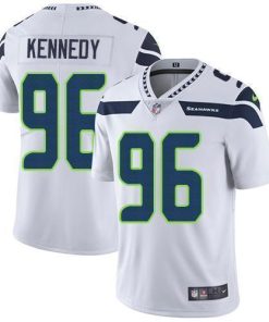 Nike Seattle Seahawks #96 Cortez Kennedy White Men's Stitched NFL Vapor Untouchable Limited Jersey Men's