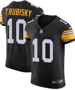 Nike Steelers #10 Mitchell Trubisky Black Alternate Men's Stitched NFL New Elite Jersey