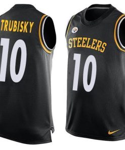 Nike Steelers #10 Mitchell Trubisky Black Team Color Men's Stitched NFL Limited Tank Top Jersey