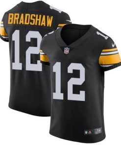 Nike Steelers #12 Terry Bradshaw Black Alternate Men's Stitched NFL Vapor Untouchable Elite Jersey