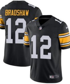 Nike Steelers #12 Terry Bradshaw Black Alternate Men's Stitched NFL Vapor Untouchable Limited Jersey