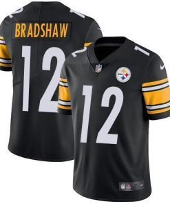 Nike Steelers #12 Terry Bradshaw Black Team Color Men's Stitched NFL Vapor Untouchable Limited Jersey