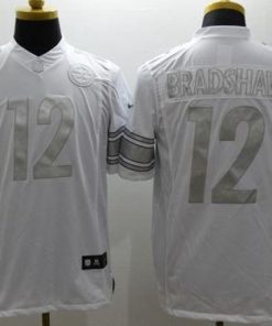 Nike Steelers #12 Terry Bradshaw White Men's Stitched NFL Limited Platinum Jersey