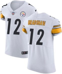 Nike Steelers #12 Terry Bradshaw White Men's Stitched NFL Vapor Untouchable Elite Jersey
