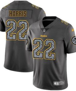 Nike Steelers #22 Najee Harris Gray Static Men's Stitched NFL Vapor Untouchable Limited Jersey
