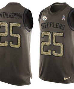 Nike Steelers #25 Ahkello Witherspoon Green Men's Stitched NFL Limited Salute To Service Tank Top Jersey