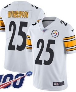 Nike Steelers #25 Ahkello Witherspoon White Men's Stitched NFL 100th Season Vapor Limited Jersey