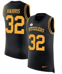 Nike Steelers #32 Franco Harris Black Team Color Men's Stitched NFL Limited Rush Tank Top Jersey