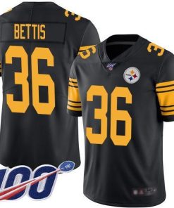 Nike Steelers #36 Jerome Bettis Black Men's Stitched NFL Limited Rush 100th Season Jersey