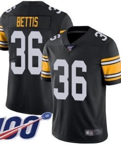 Nike Steelers #36 Jerome Bettis Black Alternate Men's Stitched NFL 100th Season Vapor Limited Jersey