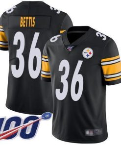 Nike Steelers #36 Jerome Bettis Black Team Color Men's Stitched NFL 100th Season Vapor Limited Jersey