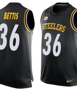 Nike Steelers #36 Jerome Bettis Black Team Color Men's Stitched NFL Limited Tank Top Jersey