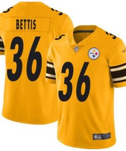 Nike Steelers #36 Jerome Bettis Gold Men's Stitched NFL Limited Inverted Legend Jersey