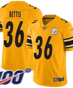 Nike Steelers #36 Jerome Bettis Gold Men's Stitched NFL Limited Inverted Legend 100th Season Jersey